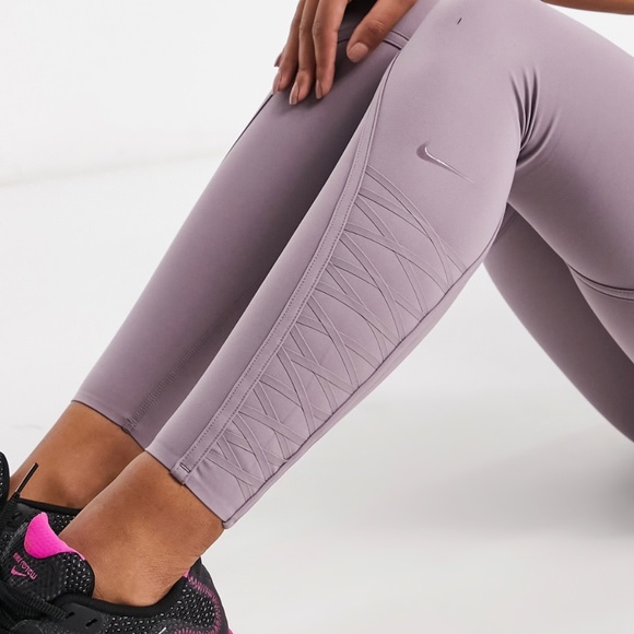 Nike Training One Laced Purple Legging - Picture 4 of 4